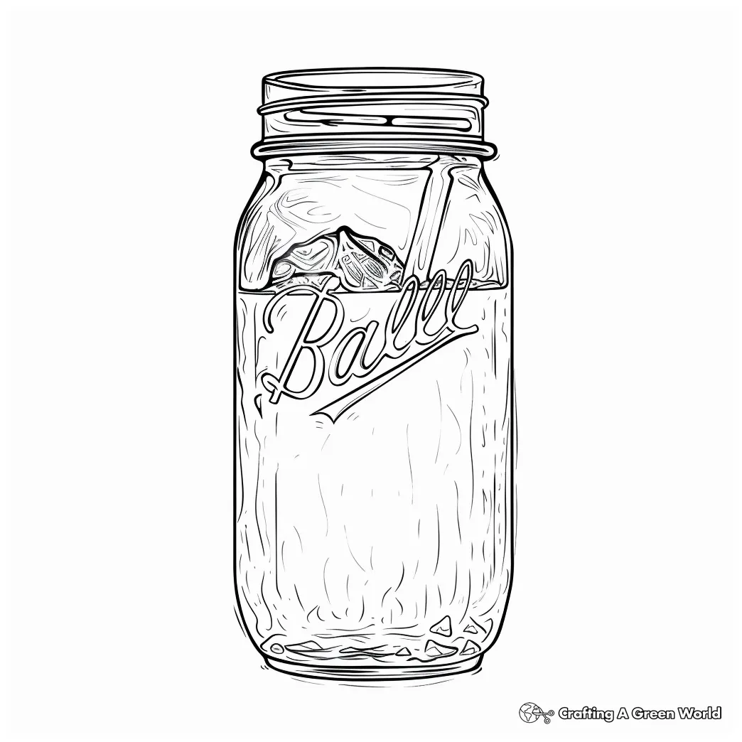 Mason jar coloring page download free printable printable coloring page