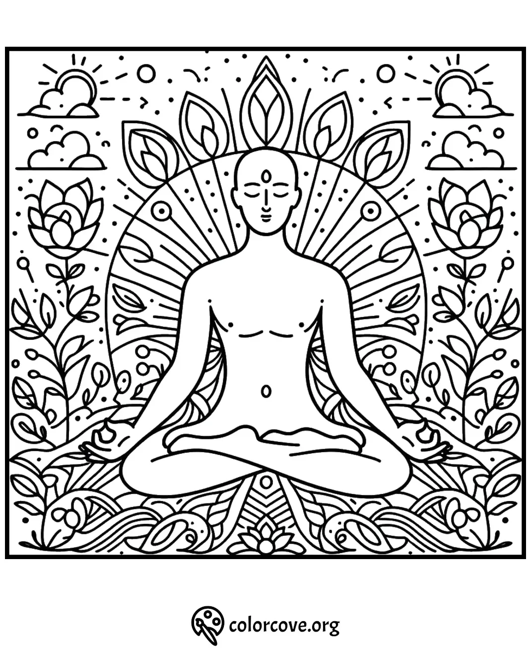 28 Free Meditation Coloring Pages – The Color Cove