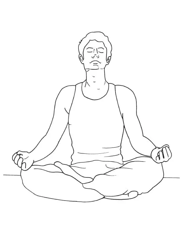 Printable Meditation Coloring Page - Free Printable Coloring Pages for Kids