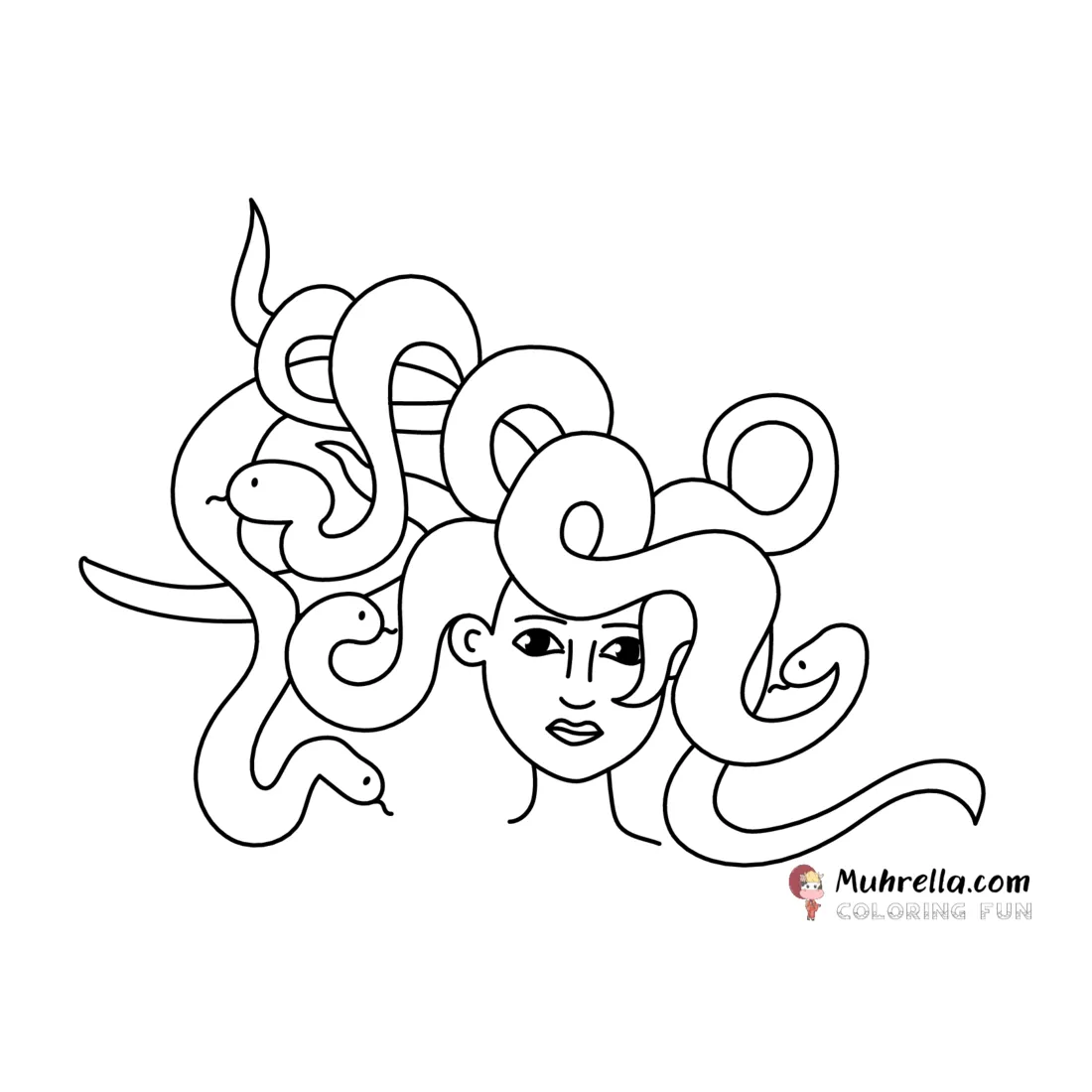 Medusa coloring page