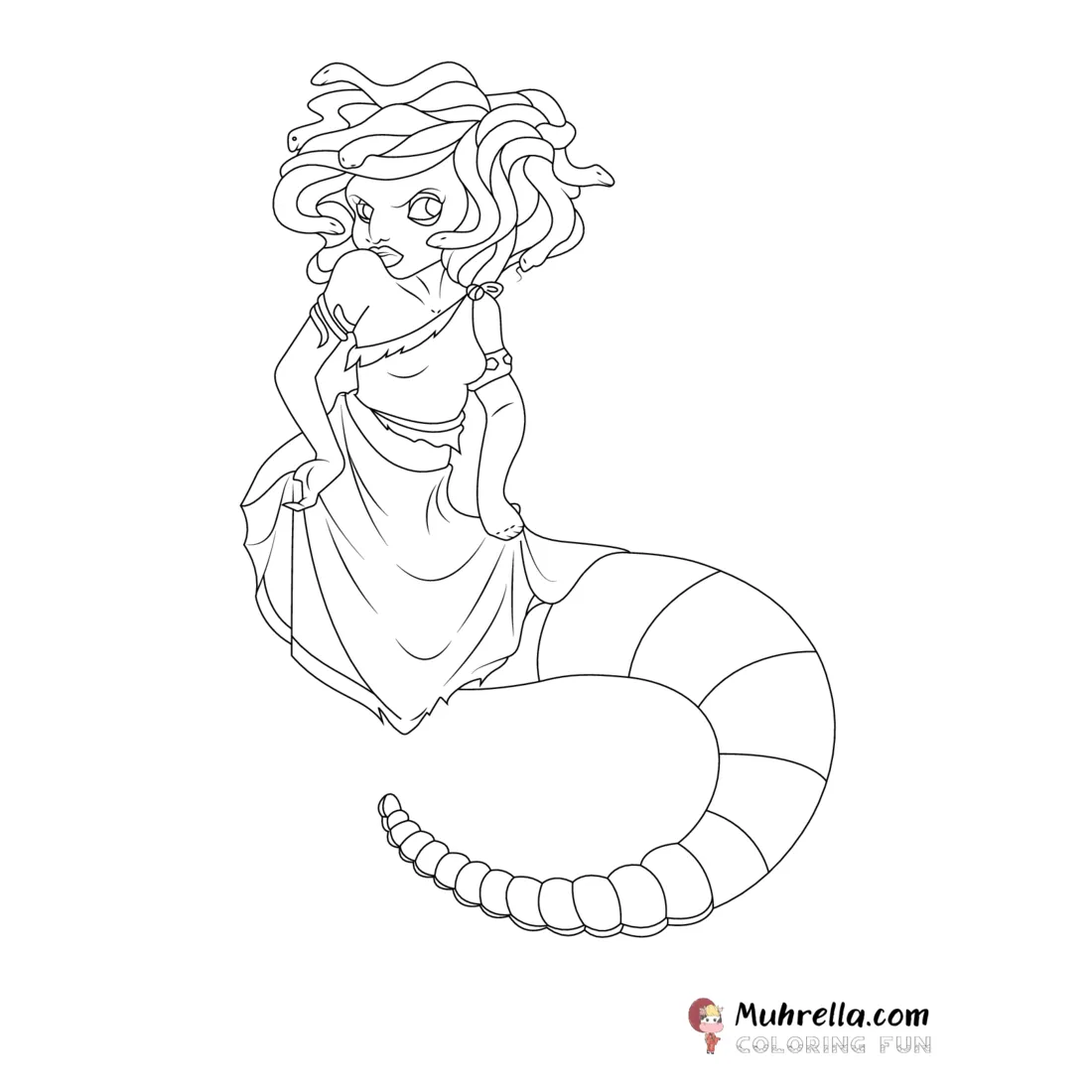 Medusa coloring page