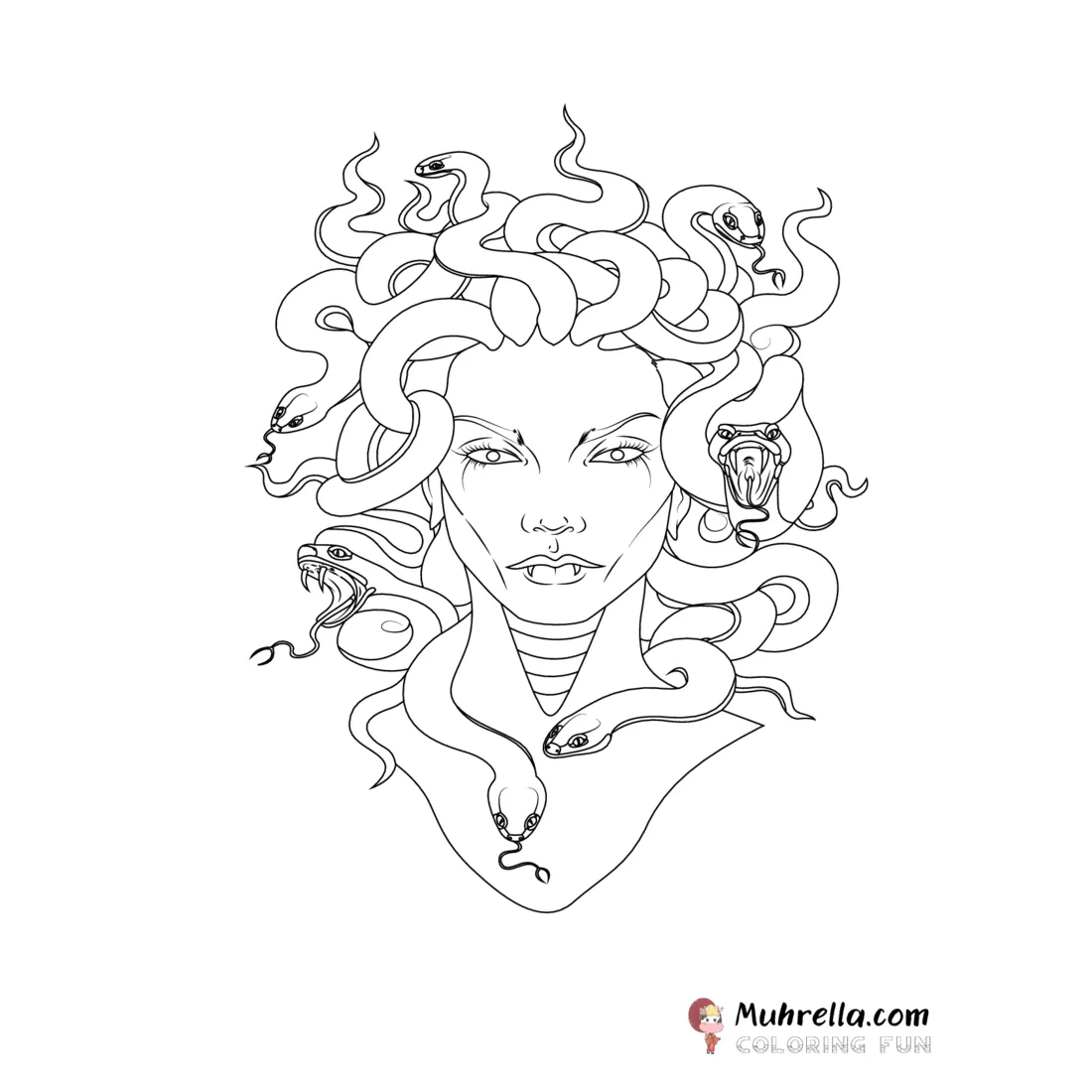 Medusa coloring page