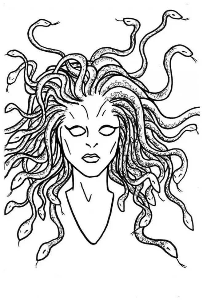 Medusa coloring page