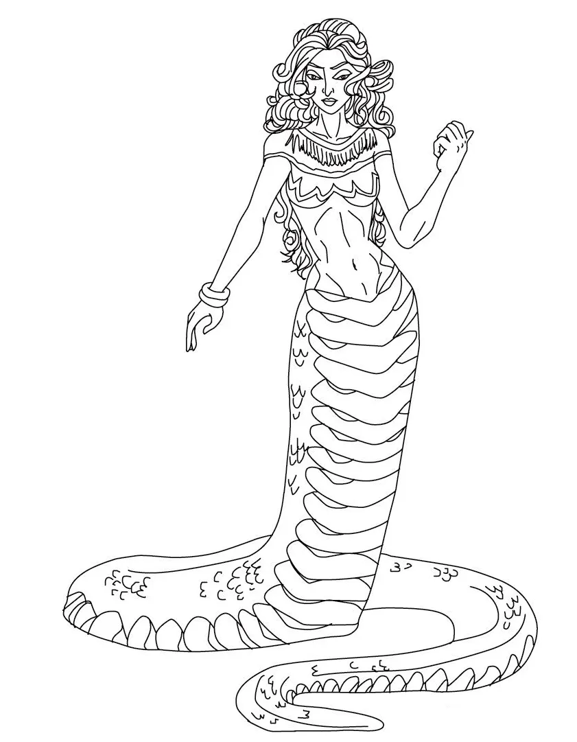 Medusa coloring sheet coloring pages