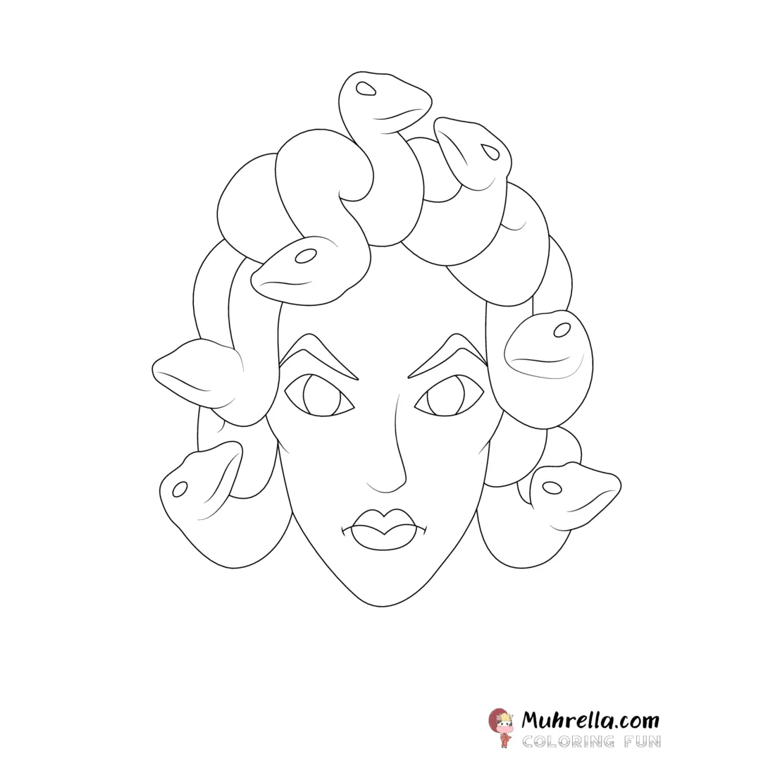 Medusa coloring page