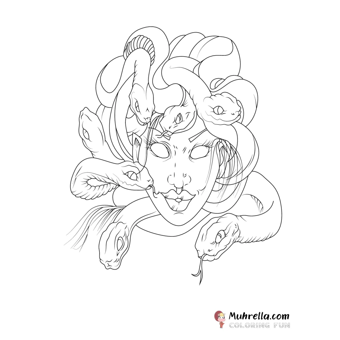 Medusa coloring page