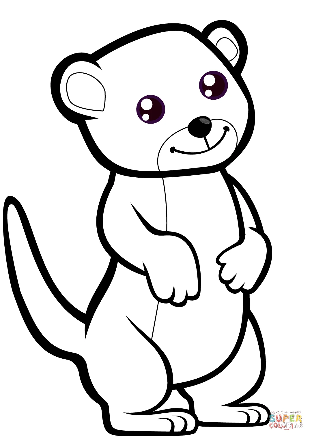 Meerkat coloring page | Free Printable Coloring Pages