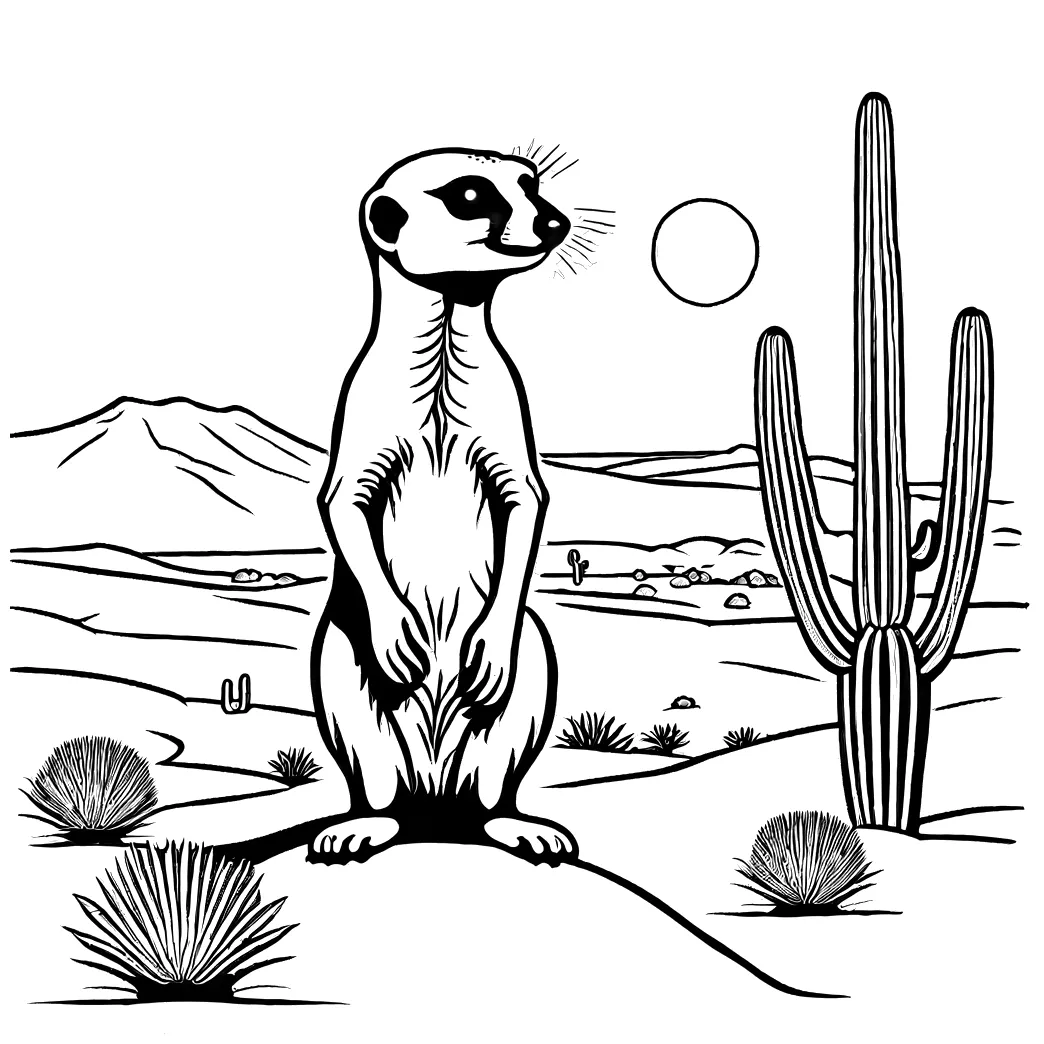 Meerkat coloring page Lulu Pages