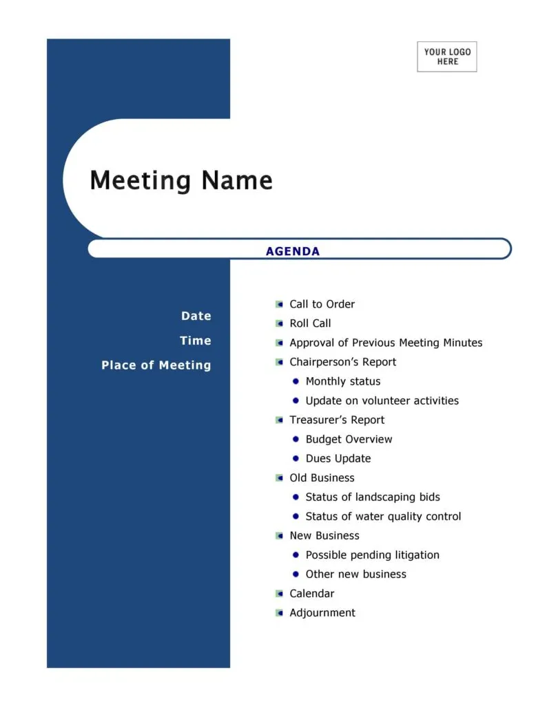 46 effective meeting agenda templates ᐅ templatelab printable coloring page