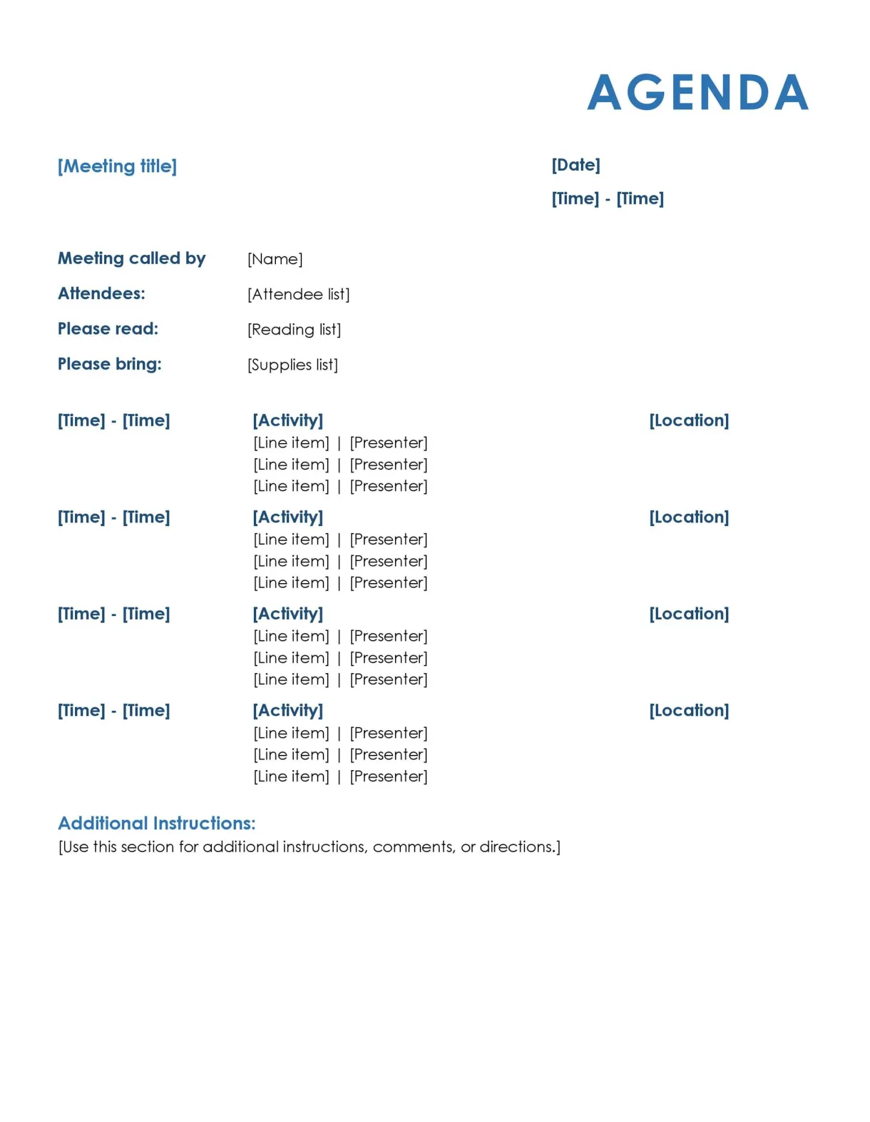 46 effective meeting agenda templates ᐅ templatelab
