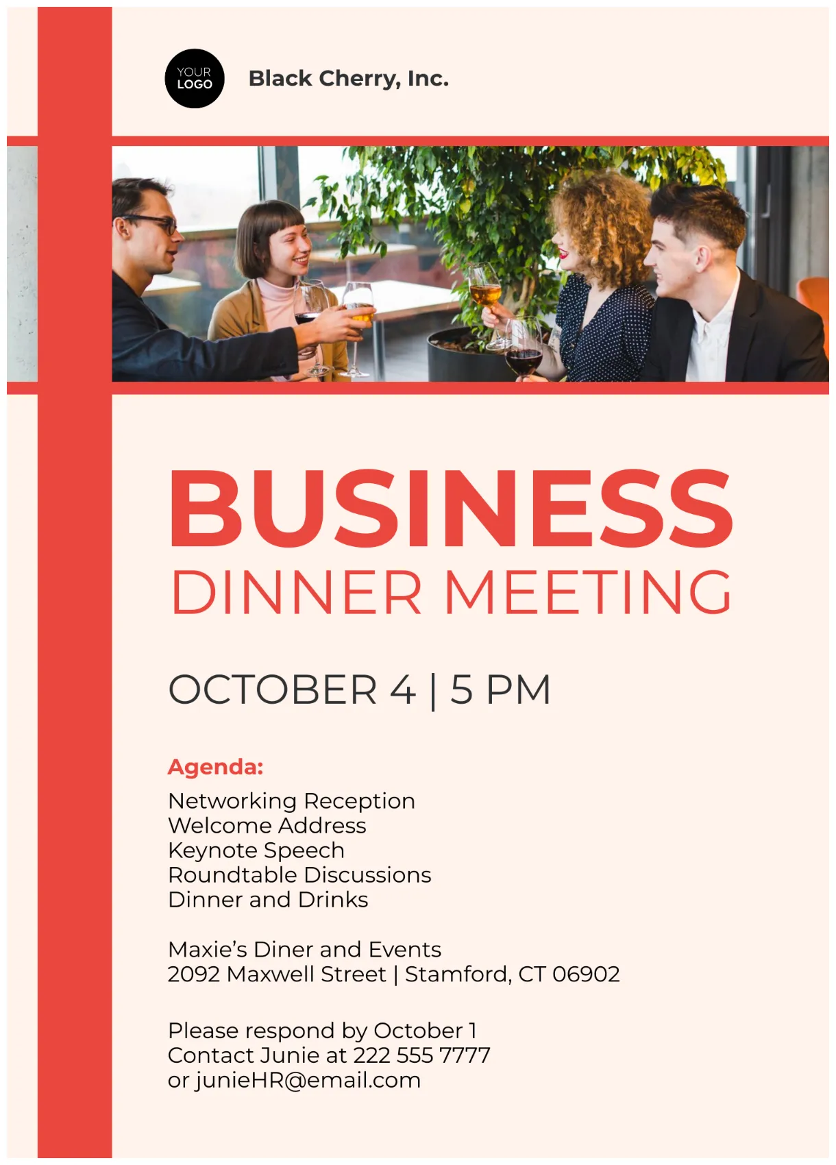 Free board meeting invitation letter template to edit online