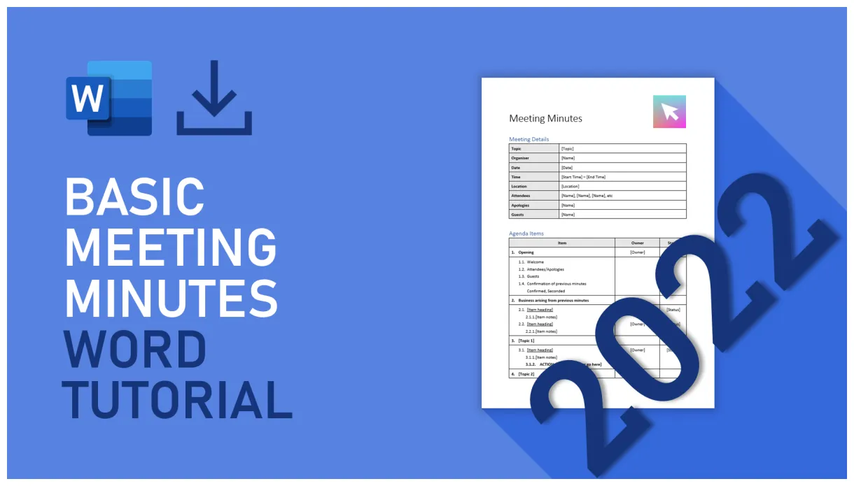 Meeting minutes template everyday documents