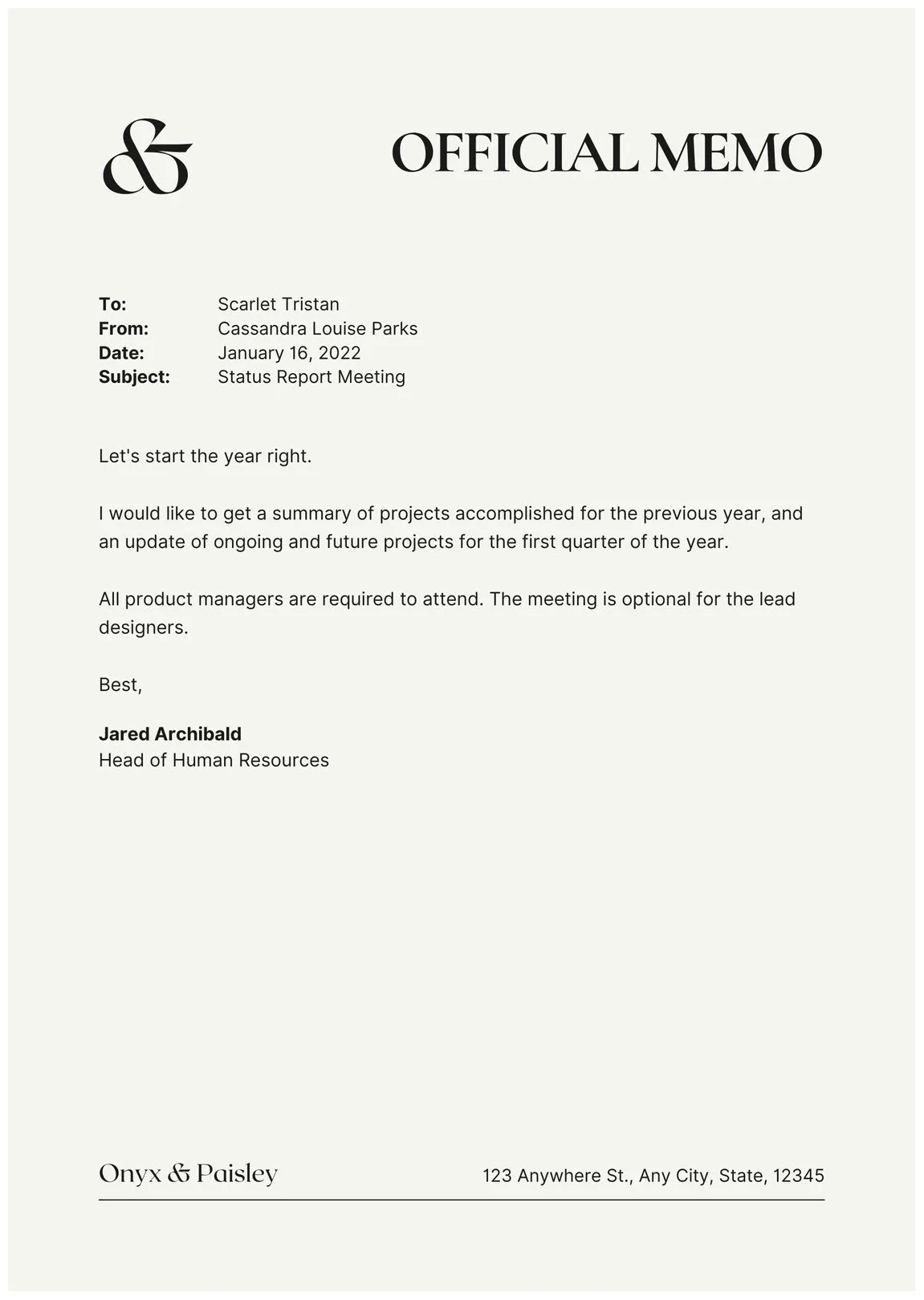 Format For Memo Letter at Inez Anderson blog