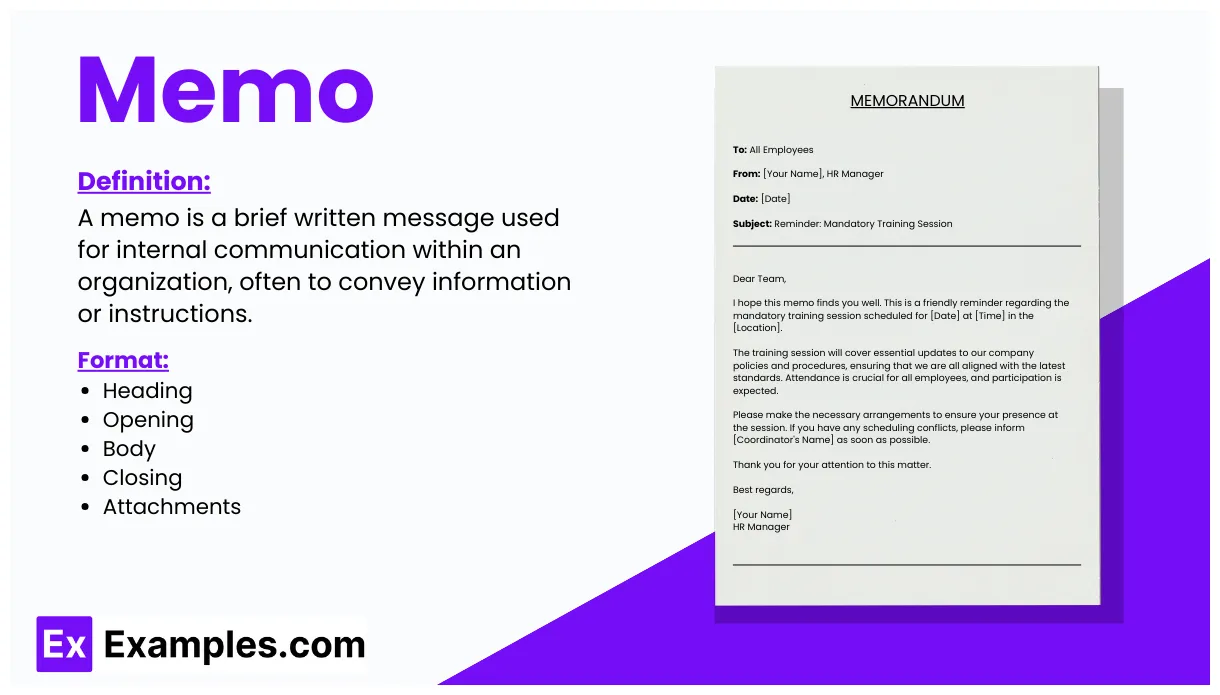 5+ Memo Examples