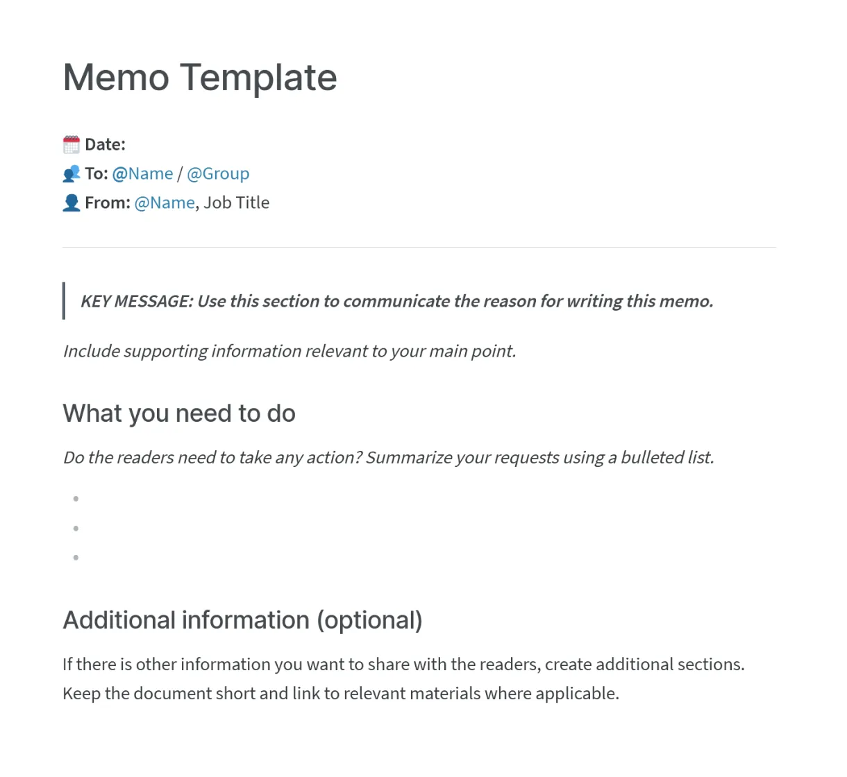 Memo Format For Students