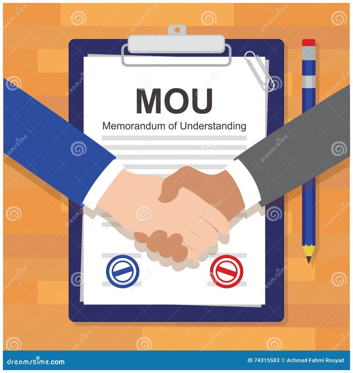 Mou memorandum of understanding concept paper document clipboard