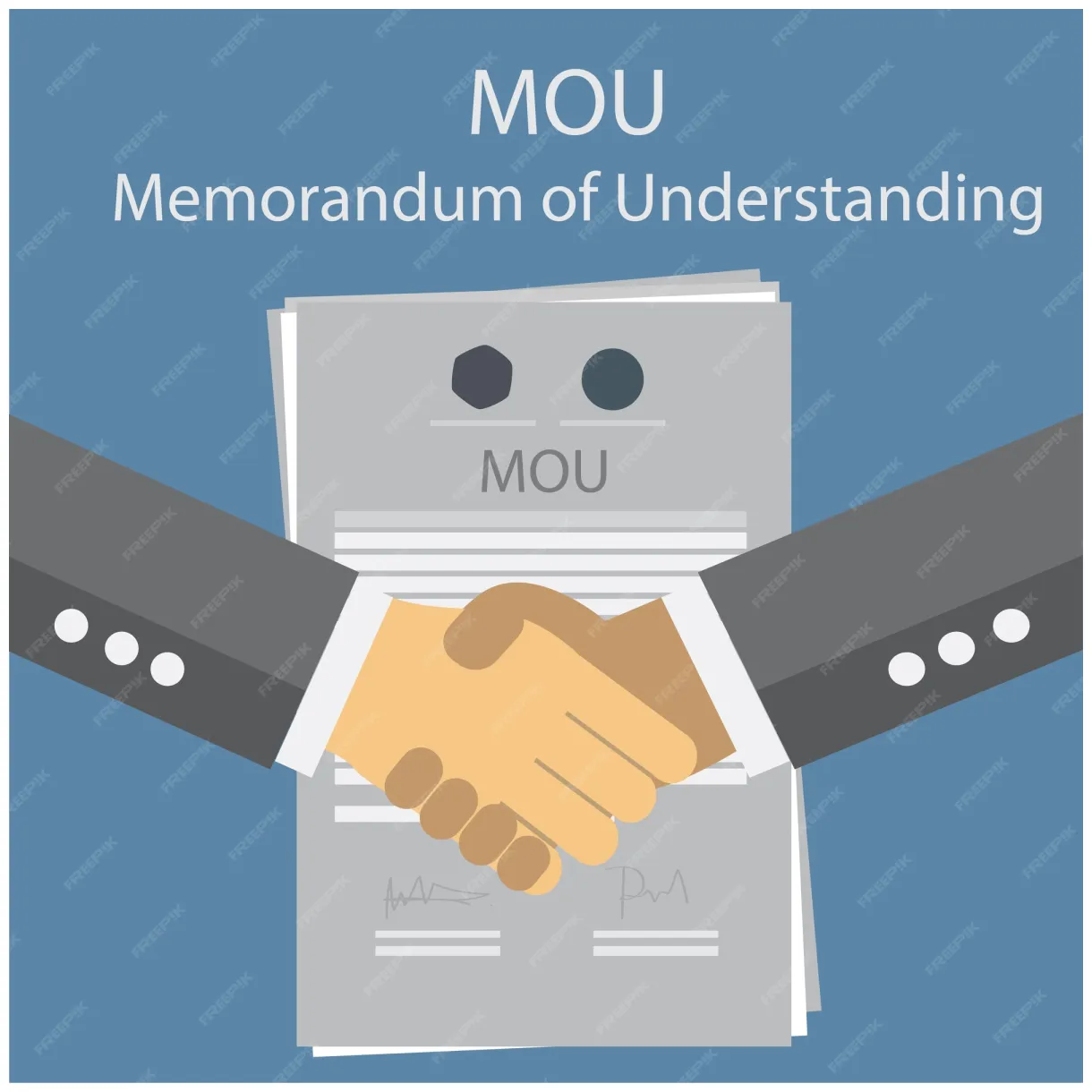 Premium vector mou memorandum of understanding
