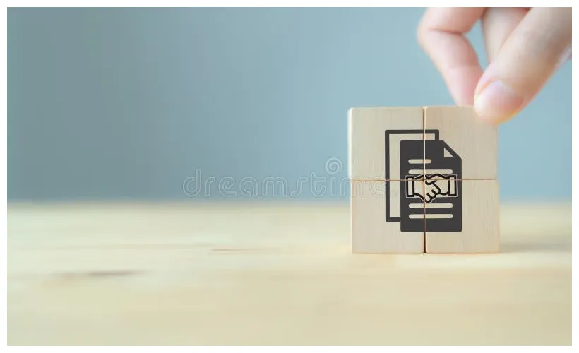 Mou memorandum of understanding business concept. stock