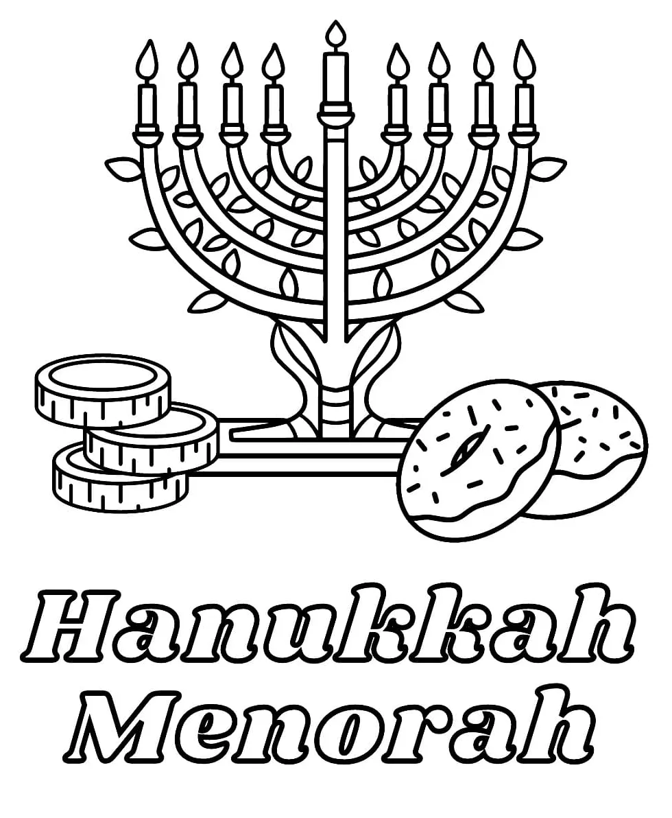 A hanukkah download, print or color online for free