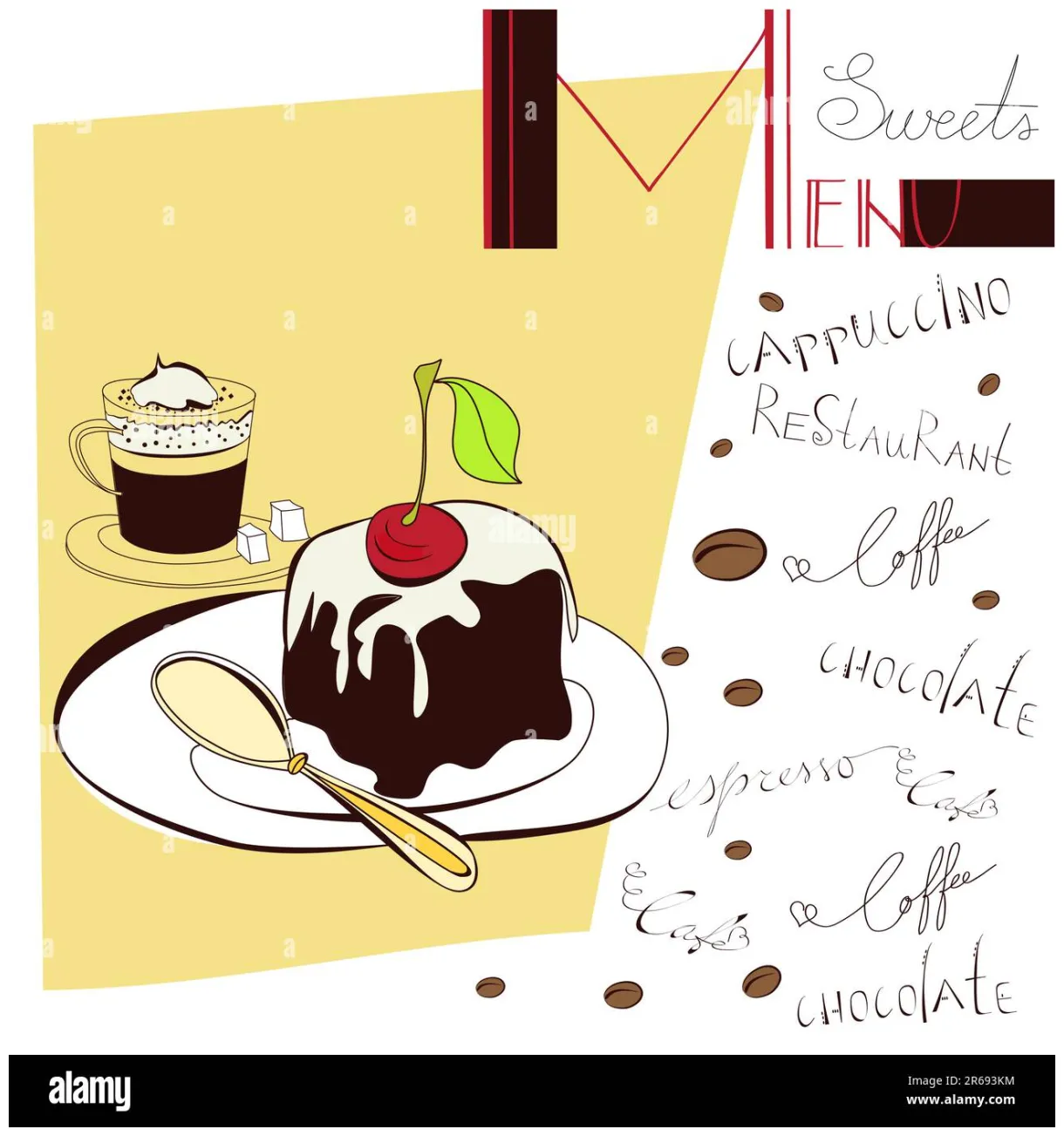 Template for menu stock vector & art alamy