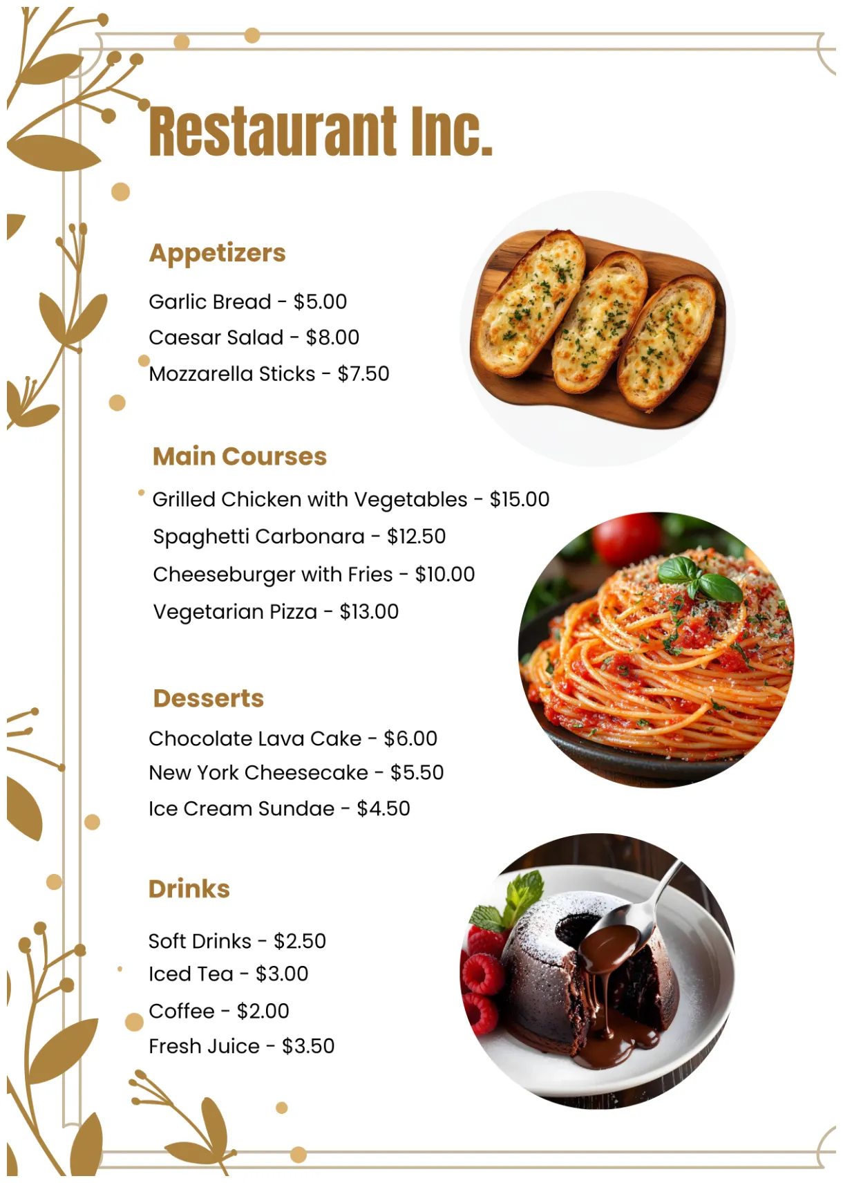 Free modern bistro to edit online