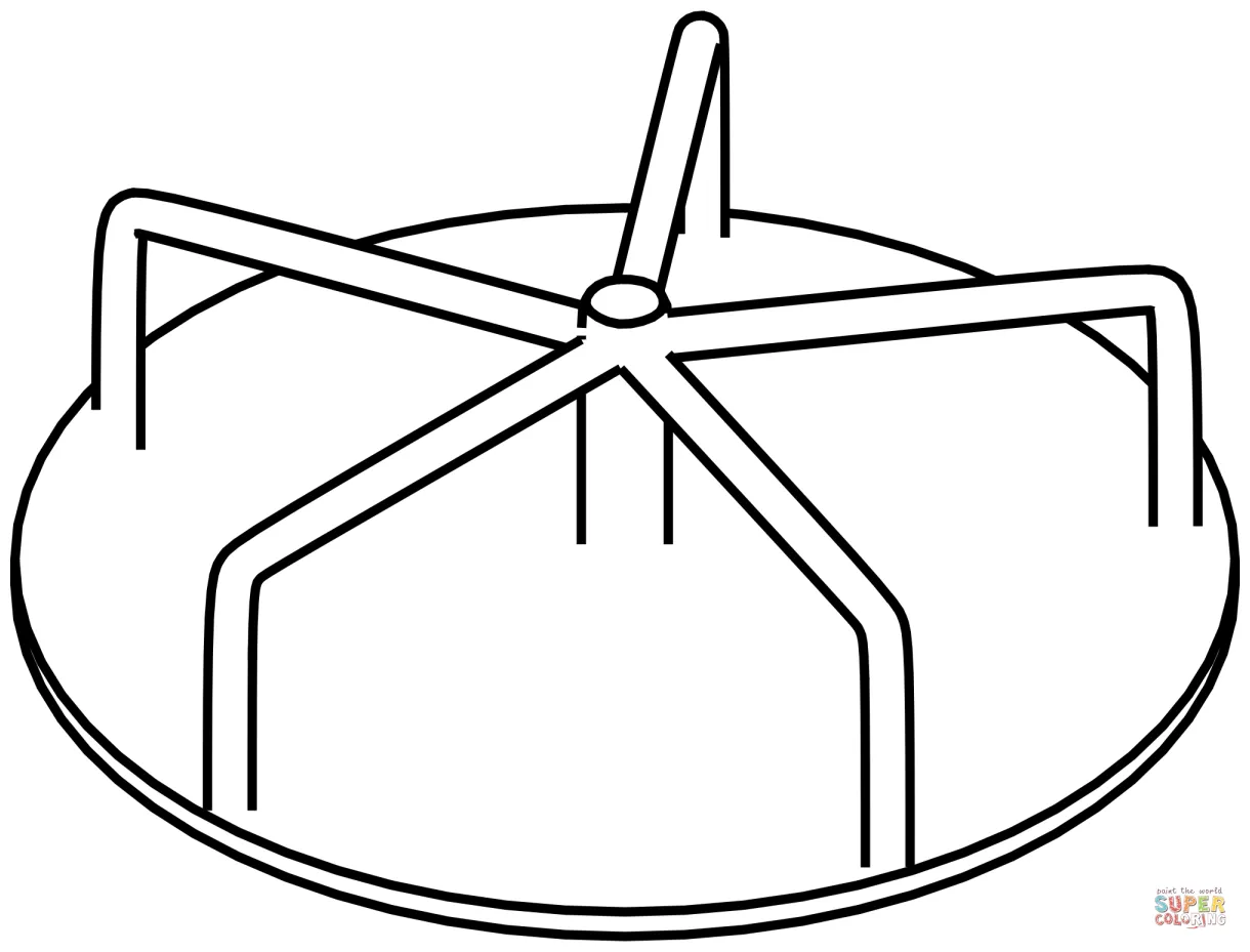Merry go round coloring page free printable coloring pages