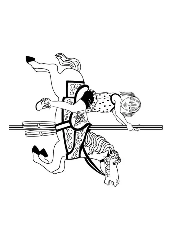 Coloring page merry go round free printables img 9021
