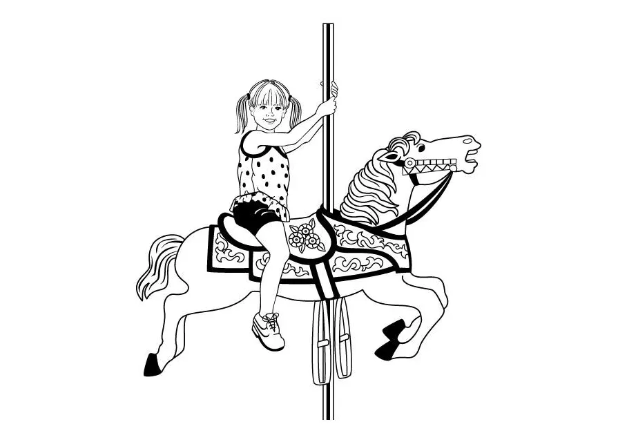 Merry Go Round Coloring Page at GetColorings.com | Free printable