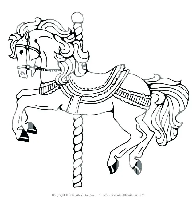 Merry go round coloring page at getcolorings free printable