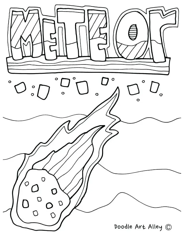 Meteor coloring page at getcolorings free printable colorings