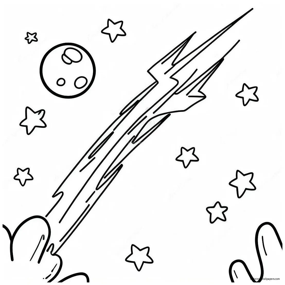 Meteor Shower Coloring Page (67214-53180)