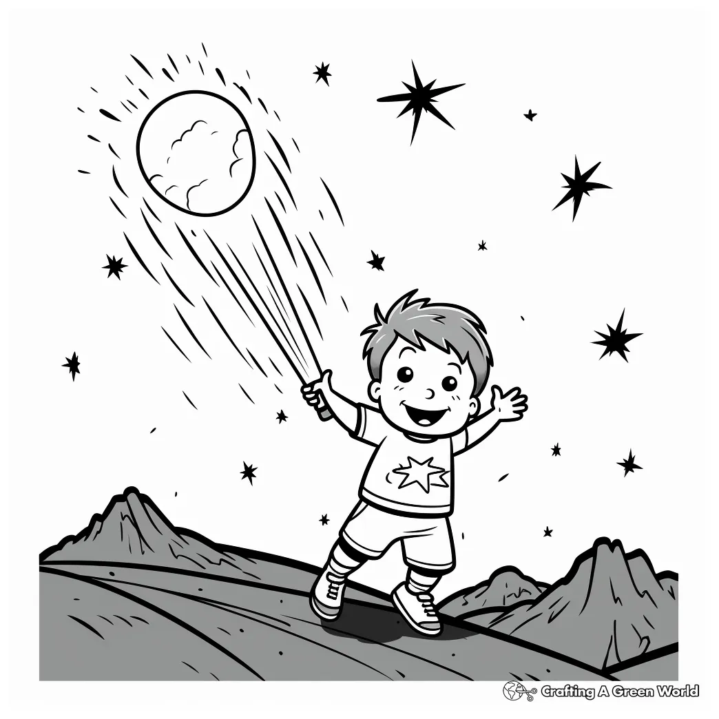 Meteor coloring pages free & printable!