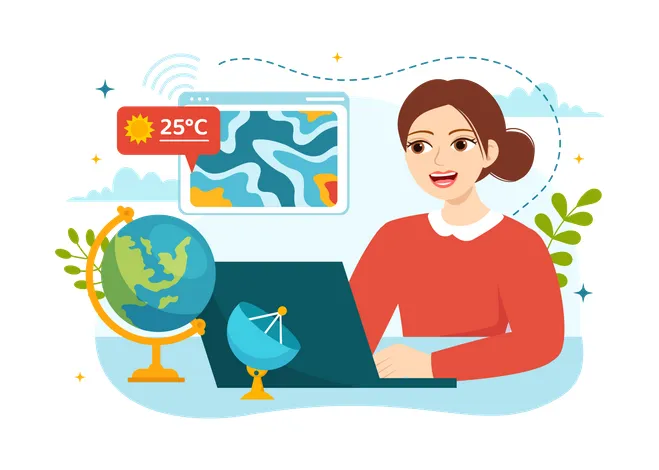 Meteorologist illustration nature illustrations iconscout