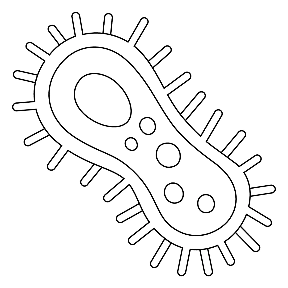 Microbe emoji coloring page colouringpages