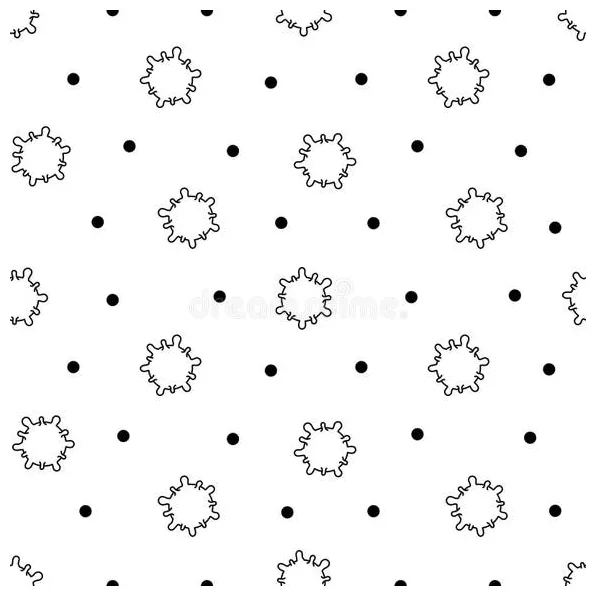 Microbes. Seamless Pattern. Coloring Book Stock Vector - Illustration