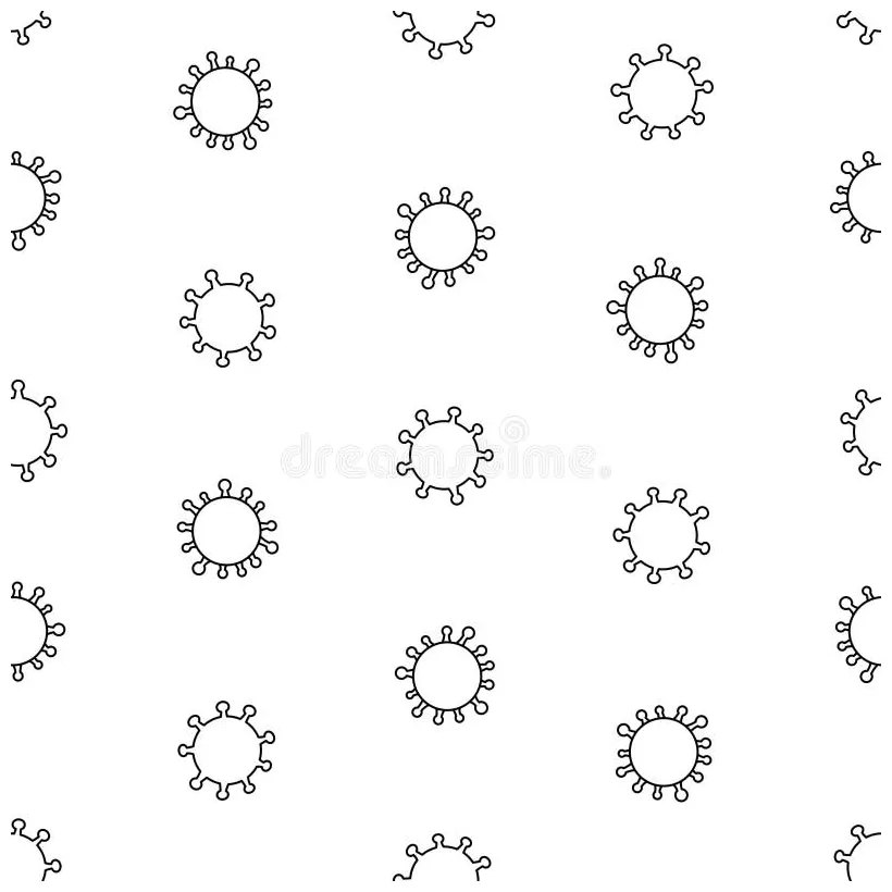 Microbes. Seamless Pattern. Coloring Book Stock Vector - Illustration