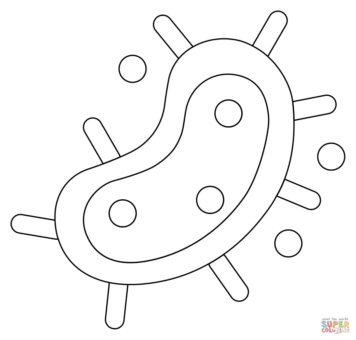 Bacteria coloring page free printable coloring pages