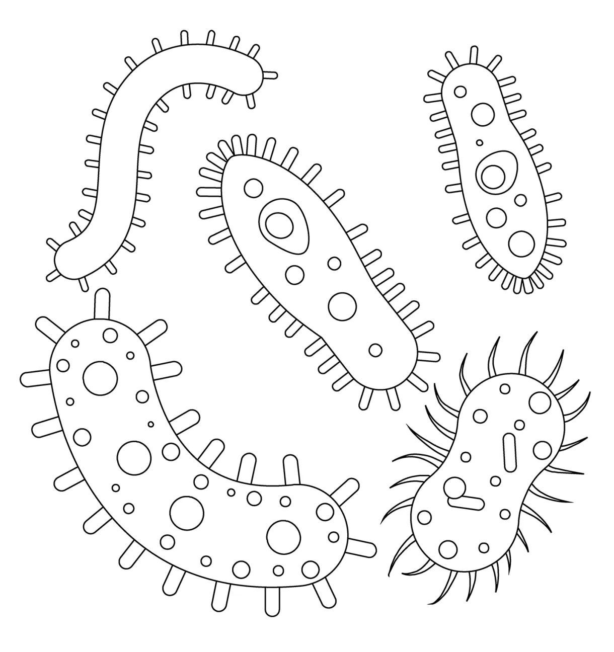 Microbe emoji coloring page colouringpages
