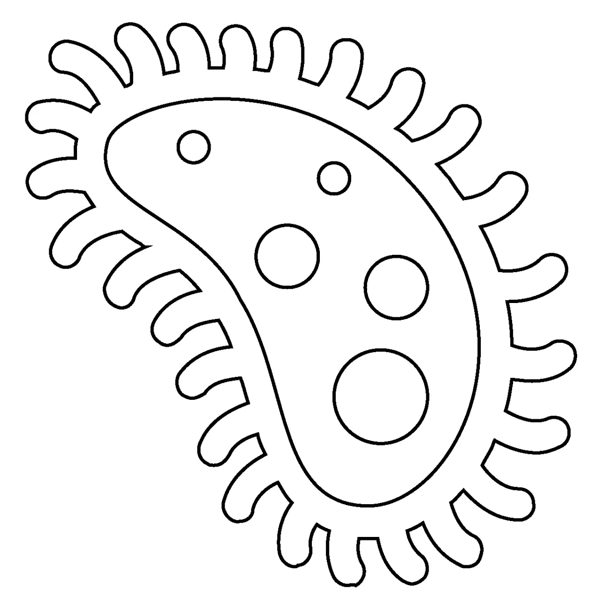 Microbe emoji coloring page colouringpages