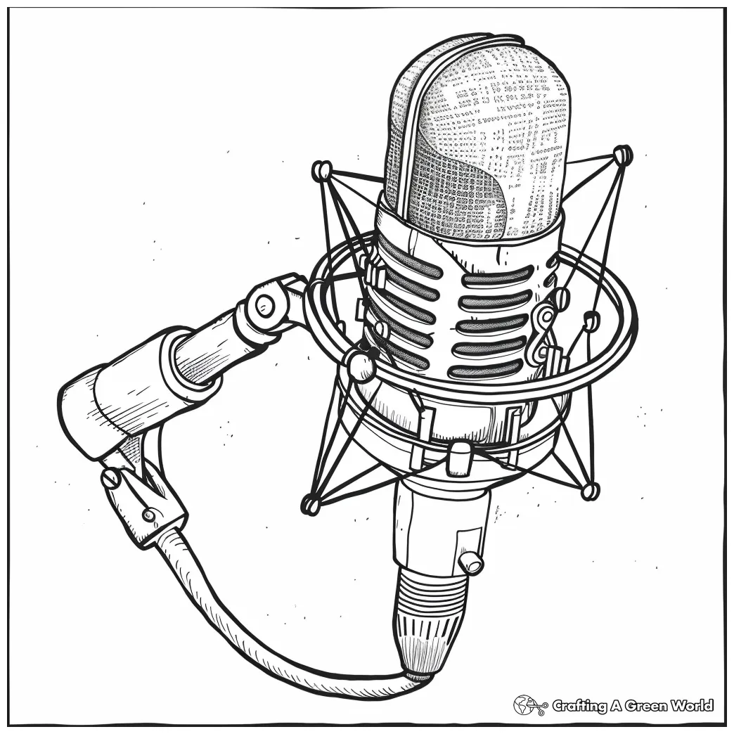 Microphone Coloring Pages - Free & Printable!