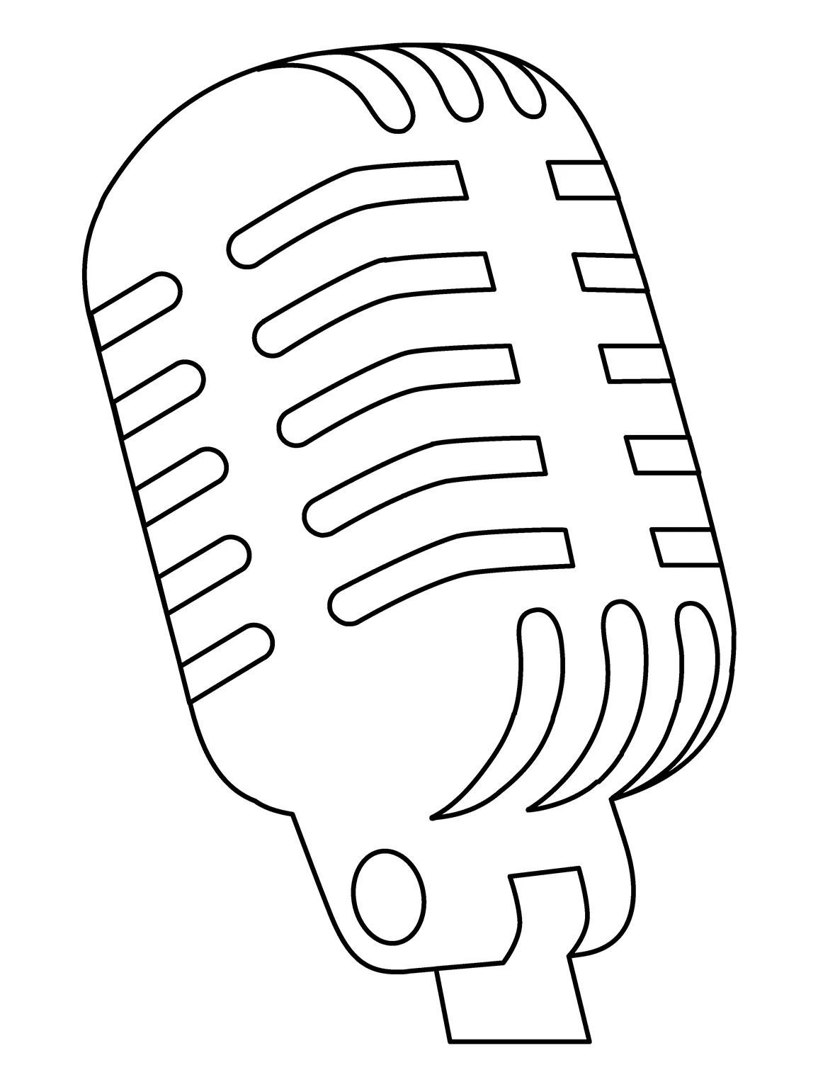 Studio Microphone Emoji coloring page - ColouringPages