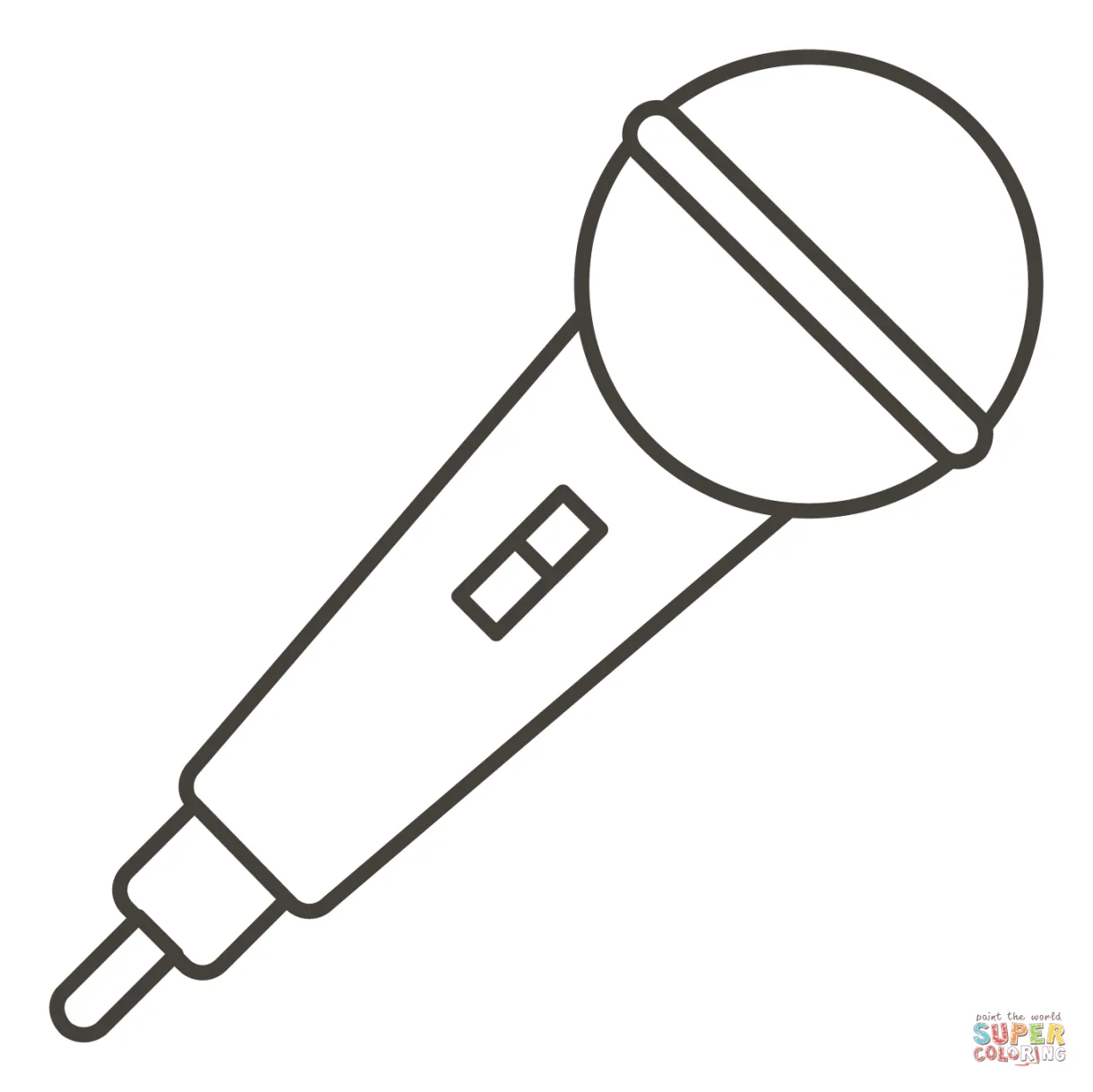 Microphone coloring page | Free Printable Coloring Pages