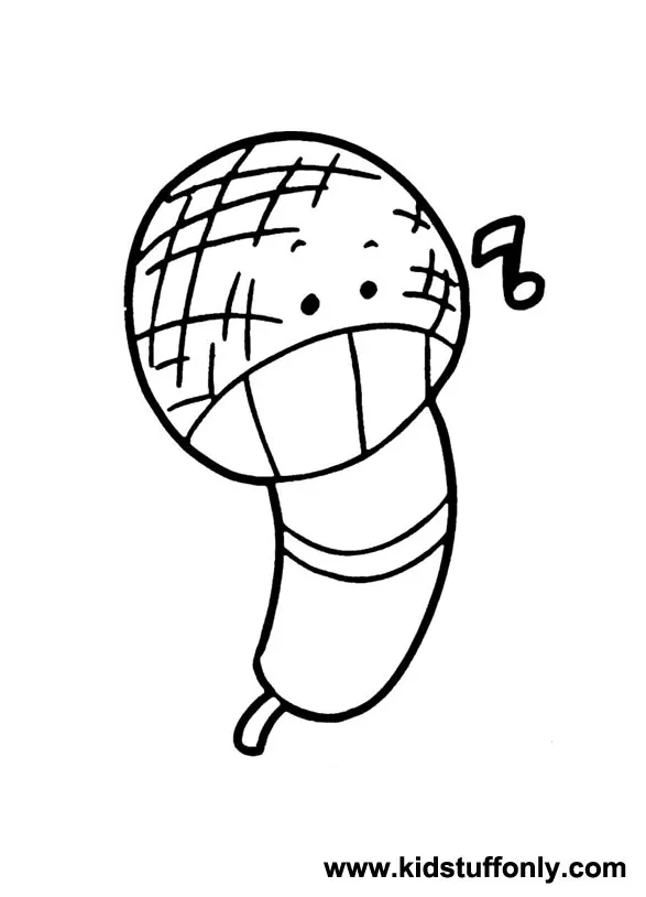 Microphone Coloring Page Coloring Pages