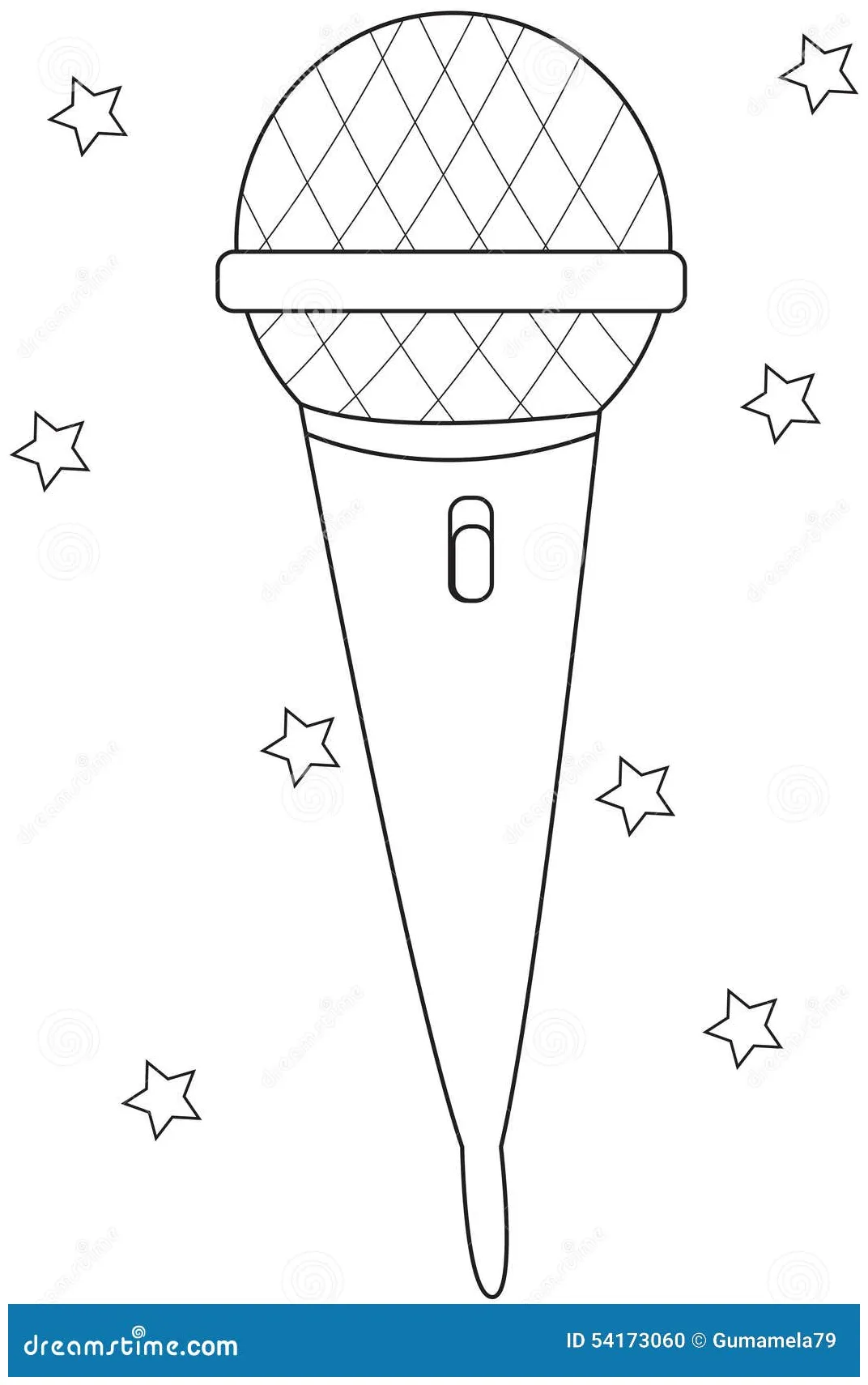 Microphone Coloring Page Stock Photography | CartoonDealer.com #54173060