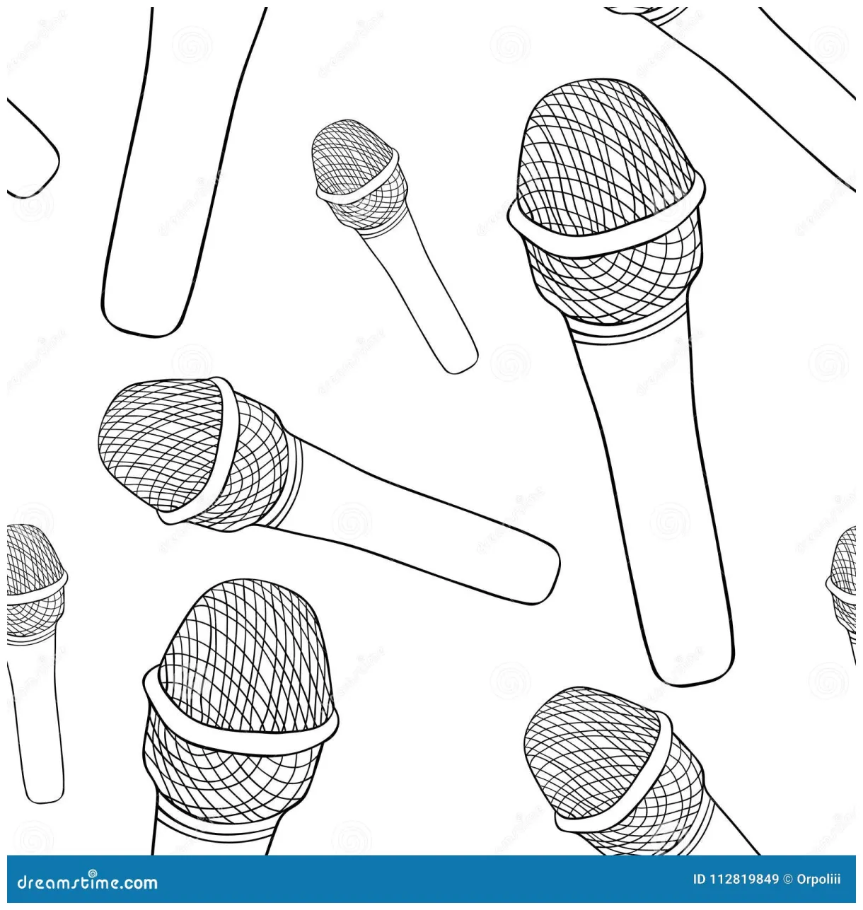 Microphone Coloring Page Stock Photography | CartoonDealer.com #54173060
