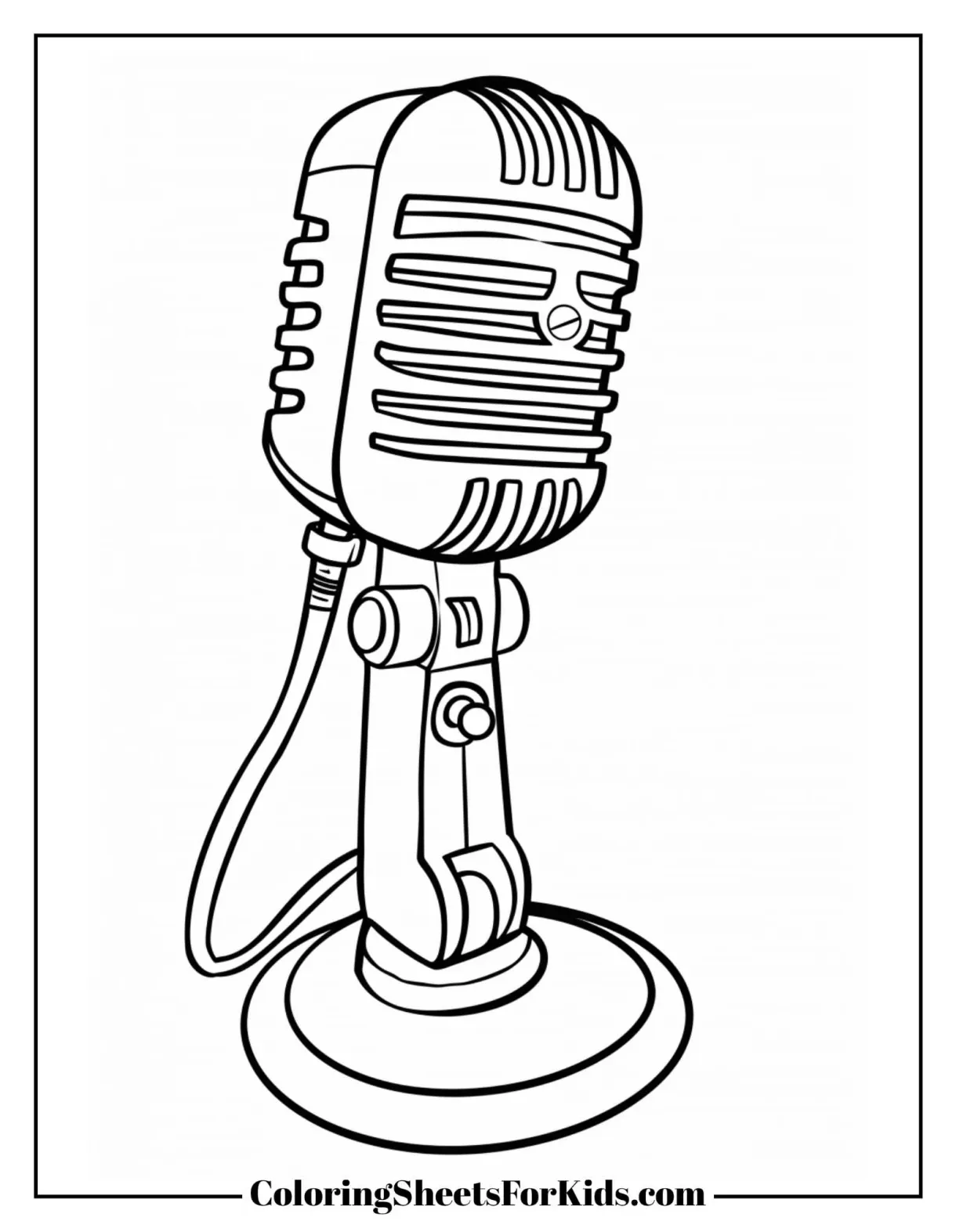 Microphone Coloring Pages (Printables) - Coloring Sheets For Kids