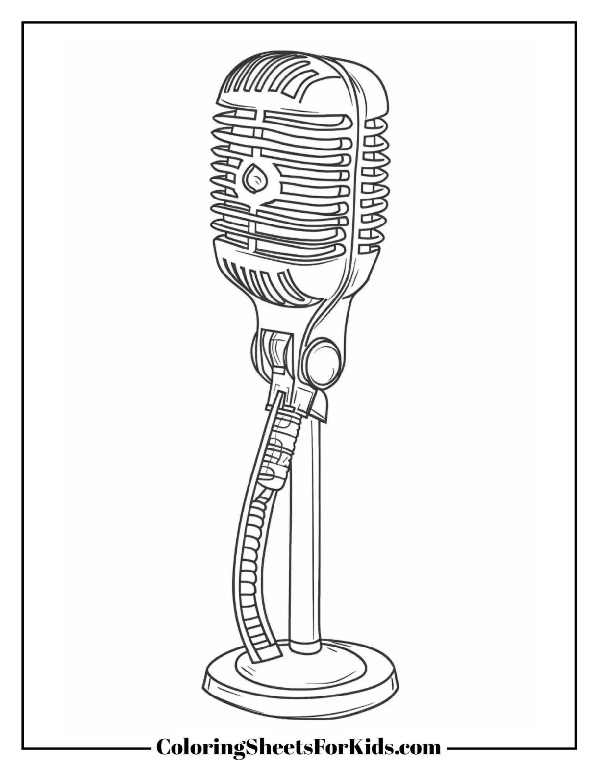 Microphone Coloring Pages (Printables) - Coloring Sheets For Kids
