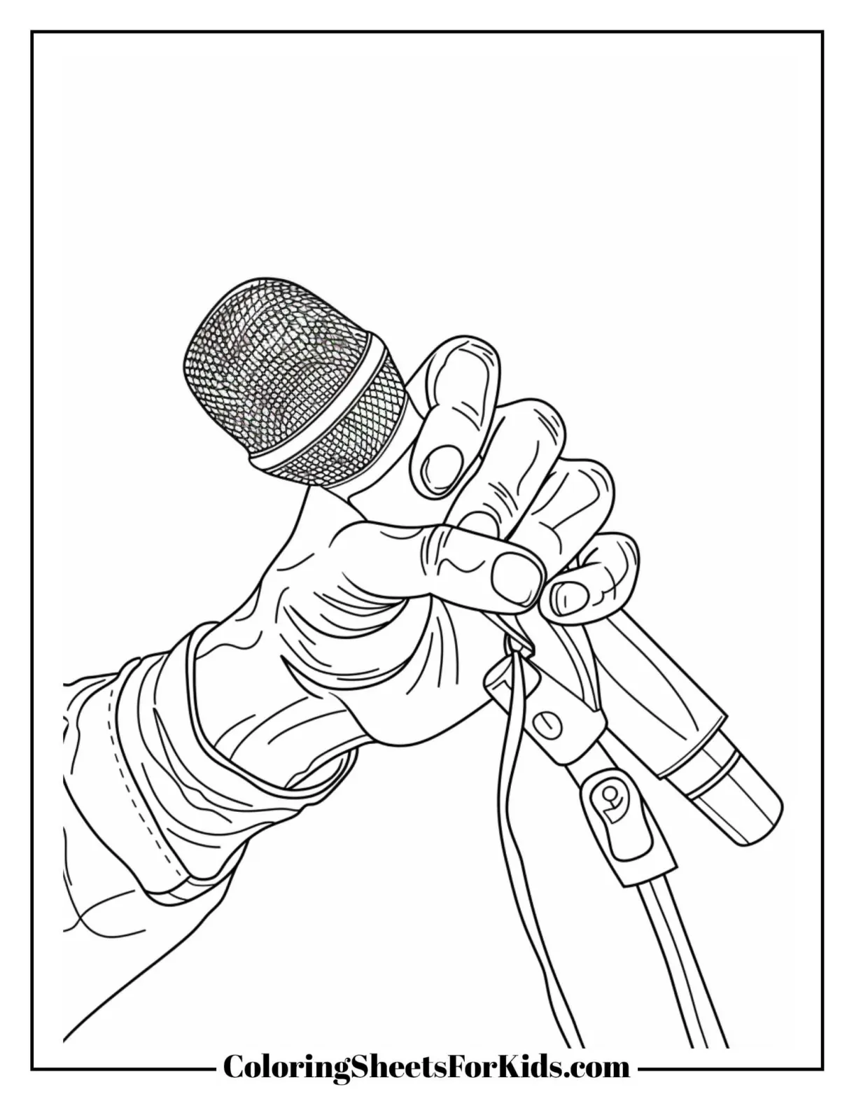 Microphone coloring pages printables coloring sheets for kids