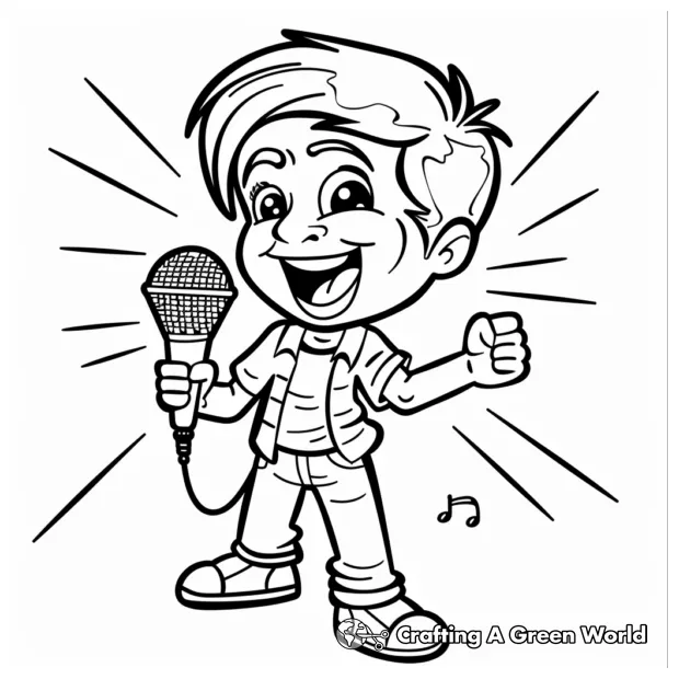 Microphone coloring pages free & printable!