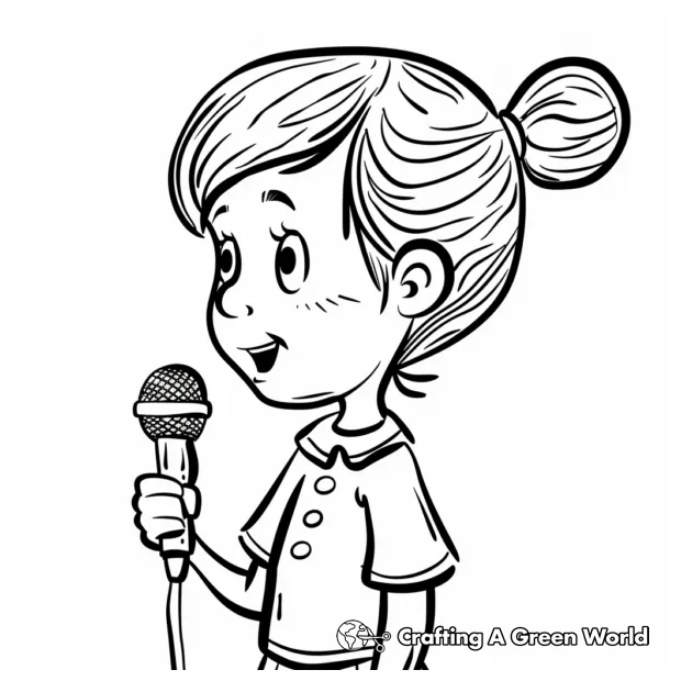 Microphone coloring pages free & printable!